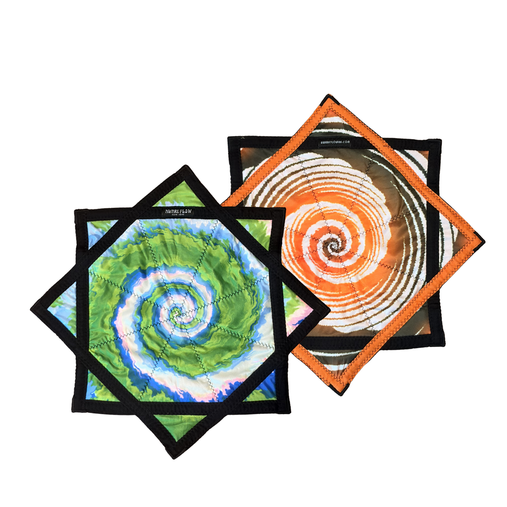 Star Spiral Dream - Green & Orange UV Dapo Flowstar