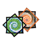 Star Spiral Dream - Green & Orange UV Dapo Flowstar