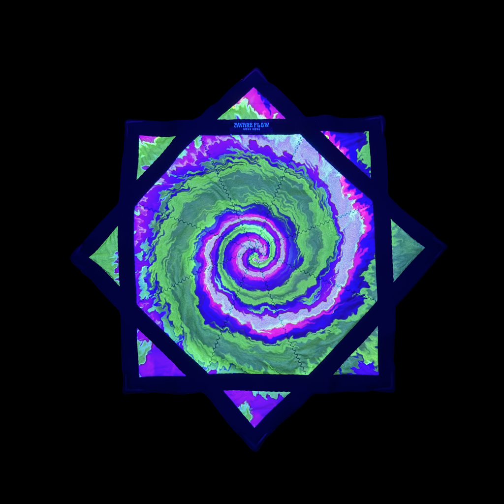 Star Spiral Dream - Green & Orange UV Dapo Flowstar