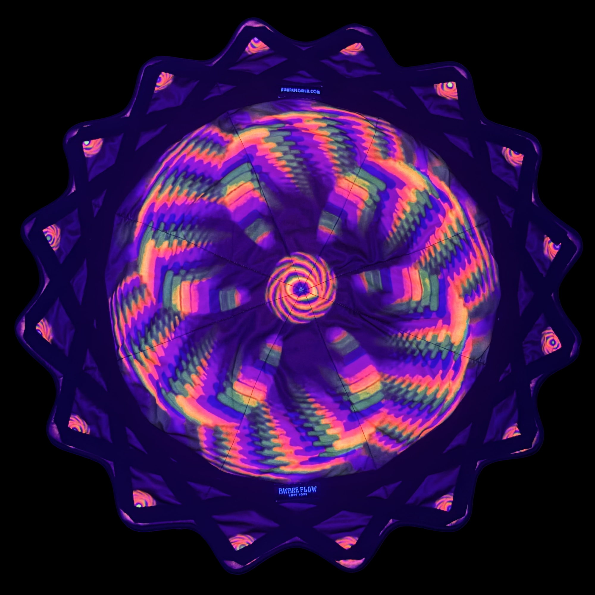 Neon Vortex Double-Sided UV Reactive Flowstar Dapo