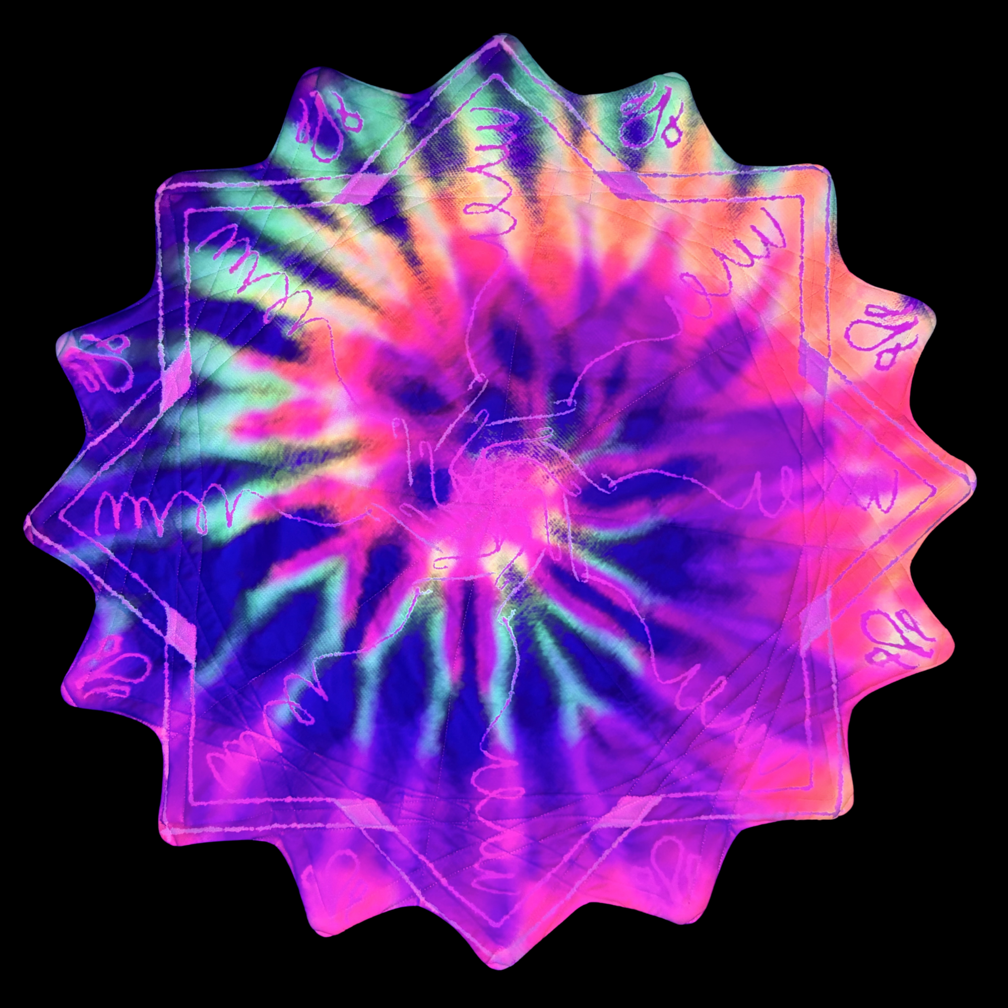 Rainbow Tie-Dye Flash Swirl Dapo Flowstar